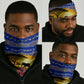 South Africa Christmas Neck Gaiter African Culture Protea Flower Safari Sunset