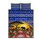 South Africa Christmas Quilt Bed Set African Culture Protea Flower Safari Sunset