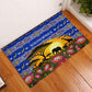 South Africa Christmas Rubber Doormat African Culture Protea Flower Safari Sunset