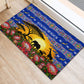 South Africa Christmas Rubber Doormat African Culture Protea Flower Safari Sunset