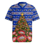 South Africa Christmas Rugby Jersey African Culture Protea Flower Safari Sunset