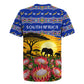 South Africa Christmas Rugby Jersey African Culture Protea Flower Safari Sunset