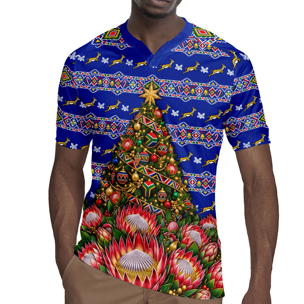 South Africa Christmas Rugby Jersey African Culture Protea Flower Safari Sunset