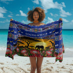 South Africa Christmas Sarong African Culture Protea Flower Safari Sunset