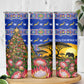 South Africa Christmas Skinny Tumbler African Culture Protea Flower Safari Sunset