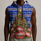 South Africa Christmas Sleeveless Hoodie African Culture Protea Flower Safari Sunset