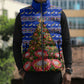 South Africa Christmas Sleeveless Puffer Jacket African Culture Protea Flower Safari Sunset