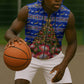 South Africa Christmas Sleeveless Zip Hoodie African Culture Protea Flower Safari Sunset
