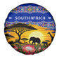 South Africa Christmas Spare Tire Cover African Culture Protea Flower Safari Sunset