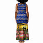South Africa Christmas Tank Maxi Dress African Culture Protea Flower Safari Sunset