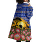 South Africa Christmas Wearable Blanket Hoodie African Culture Protea Flower Safari Sunset