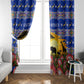 South Africa Christmas Window Curtain African Culture Protea Flower Safari Sunset
