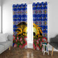 South Africa Christmas Window Curtain African Culture Protea Flower Safari Sunset