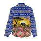 South Africa Christmas Women Casual Shirt African Culture Protea Flower Safari Sunset