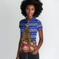 South Africa Christmas Women Polo Shirt African Culture Protea Flower Safari Sunset