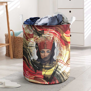 Amunet Laundry Basket with Egyptian Queen Portrait Ancient Mythology