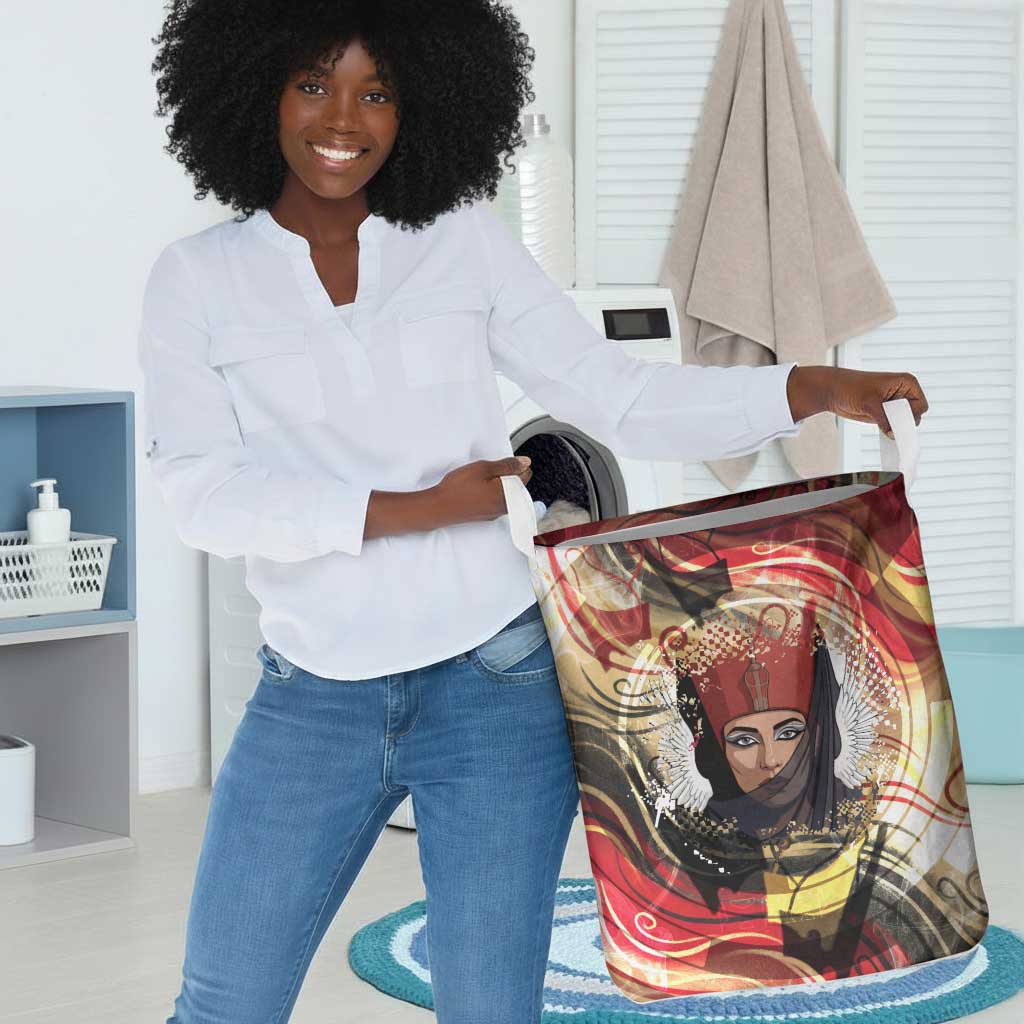 Amunet Laundry Basket with Egyptian Queen Portrait Ancient Mythology