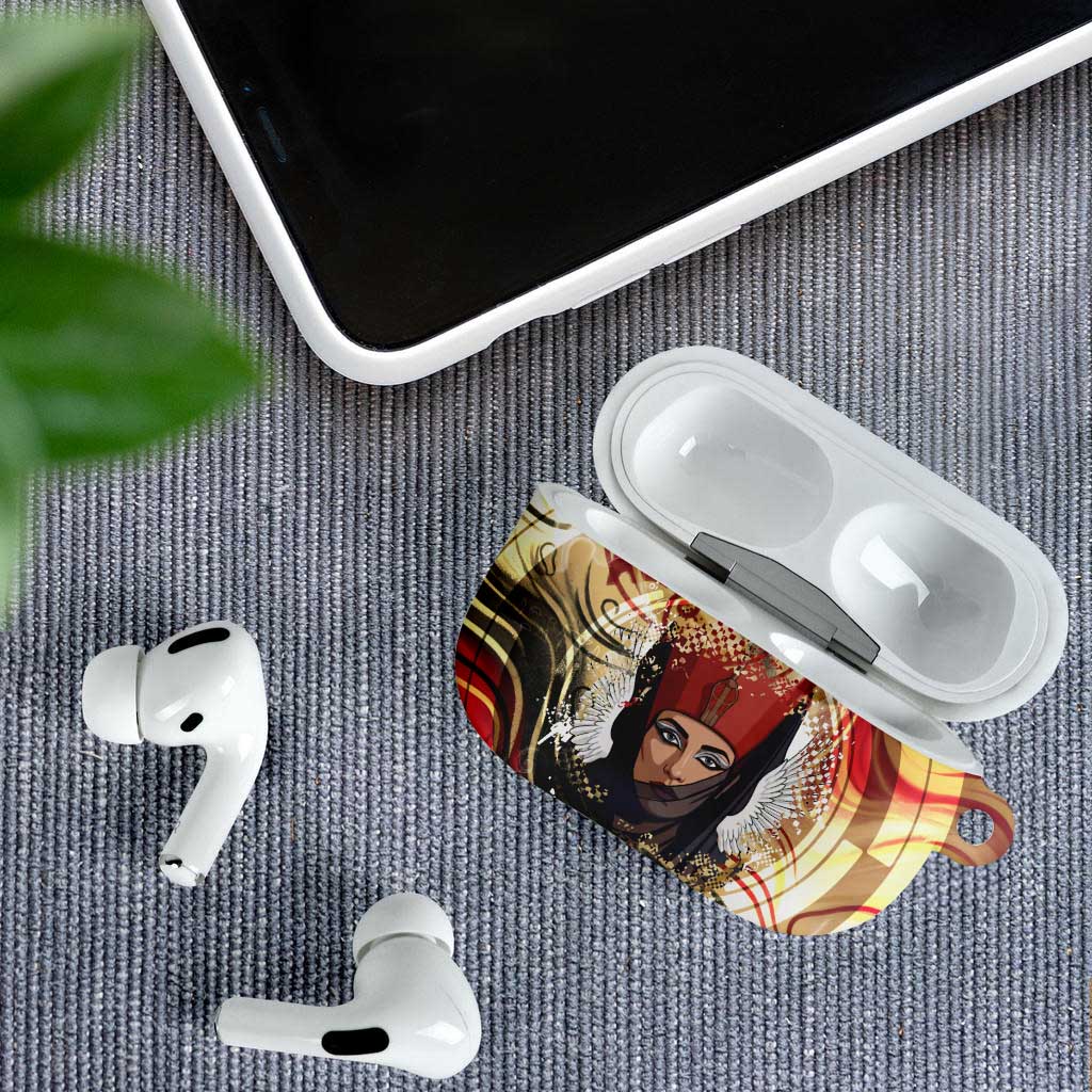 Amunet AirPods Case with Egyptian Queen Portrait Ancient Mythology
