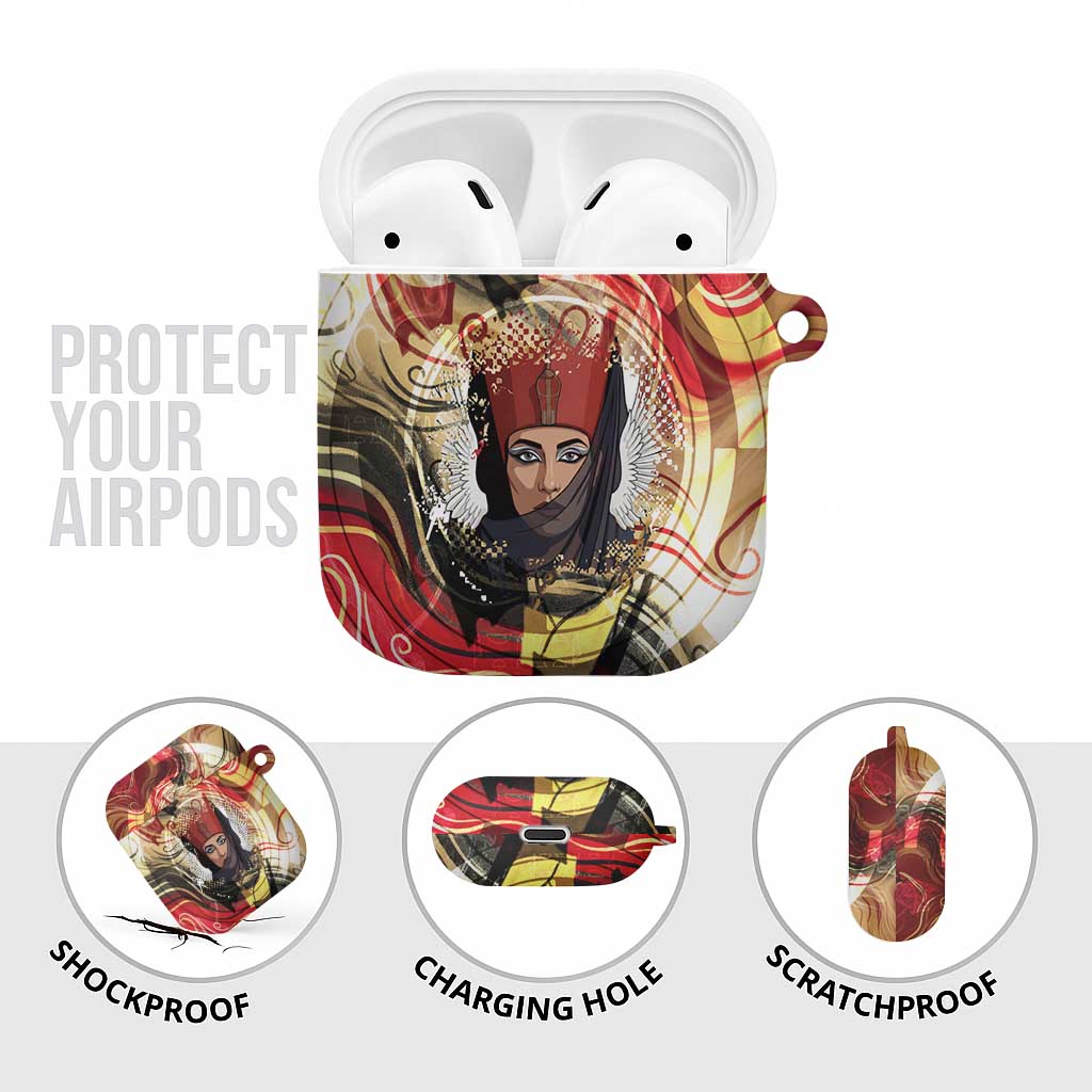 Amunet AirPods Case with Egyptian Queen Portrait Ancient Mythology