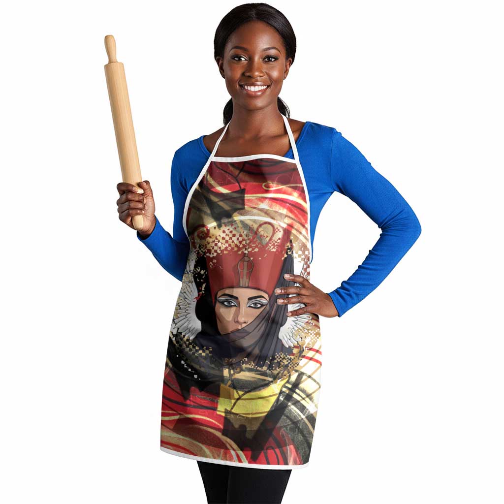 Amunet Apron with Egyptian Queen Portrait Ancient Mythology
