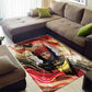 Amunet Area Rug with Egyptian Queen Portrait Ancient Mythology