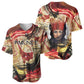 Amunet Baseball Jersey with Egyptian Queen Portrait Ancient Mythology