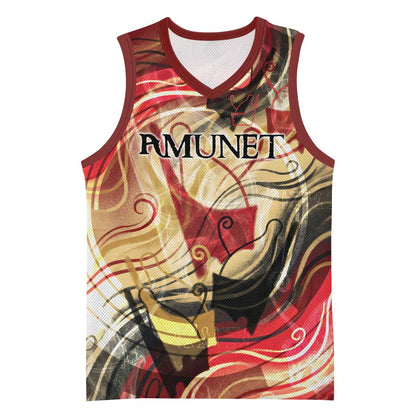Amunet Basketball Jersey with Egyptian Queen Portrait Ancient Mythology