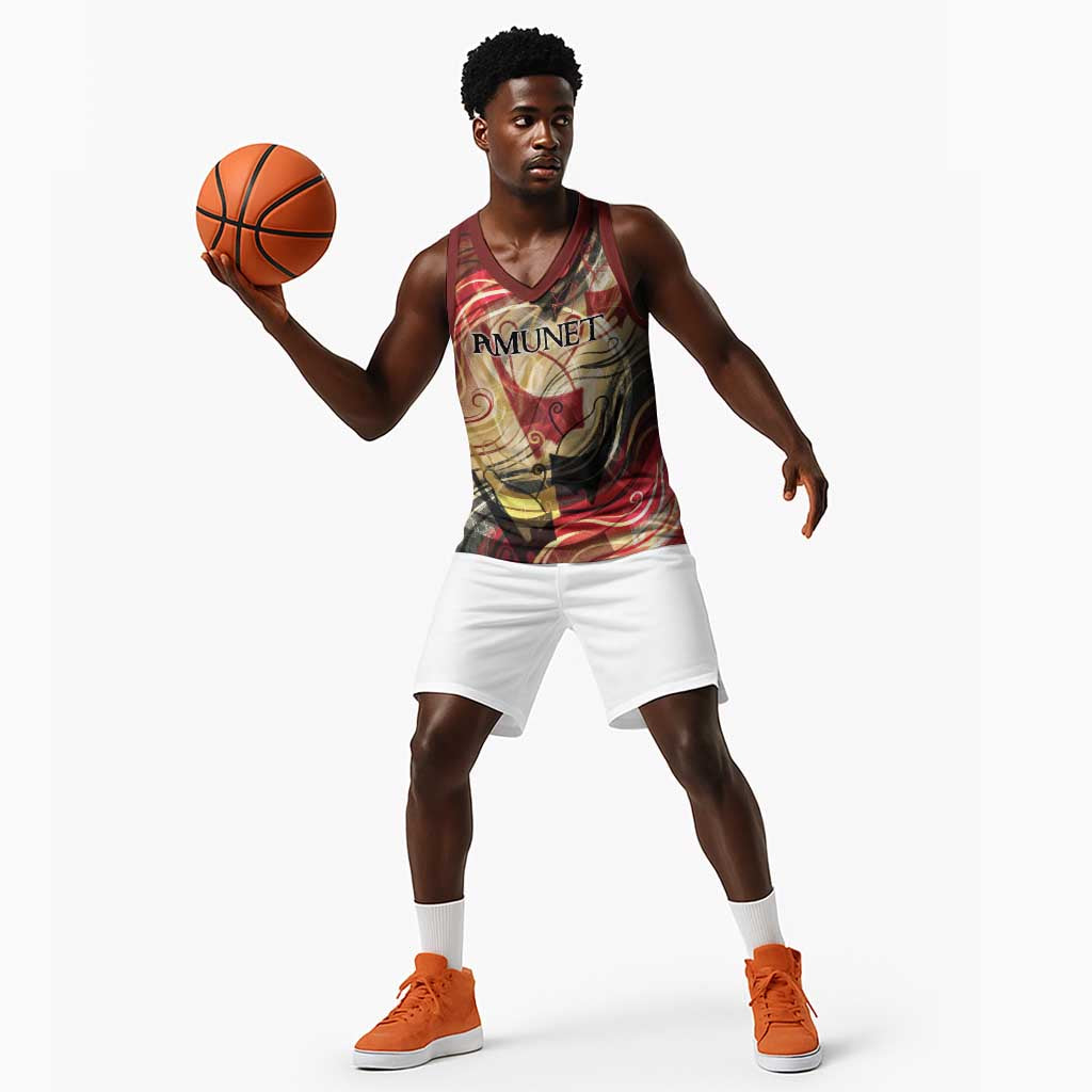 Amunet Basketball Jersey with Egyptian Queen Portrait Ancient Mythology