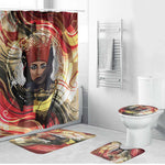 Amunet Bathroom Set with Egyptian Queen Portrait Ancient Mythology