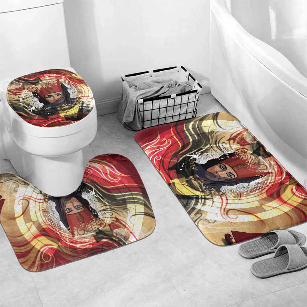 Amunet Bathroom Set with Egyptian Queen Portrait Ancient Mythology