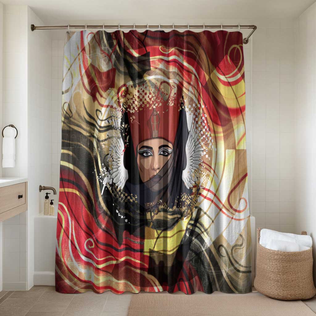 Amunet Bathroom Set with Egyptian Queen Portrait Ancient Mythology
