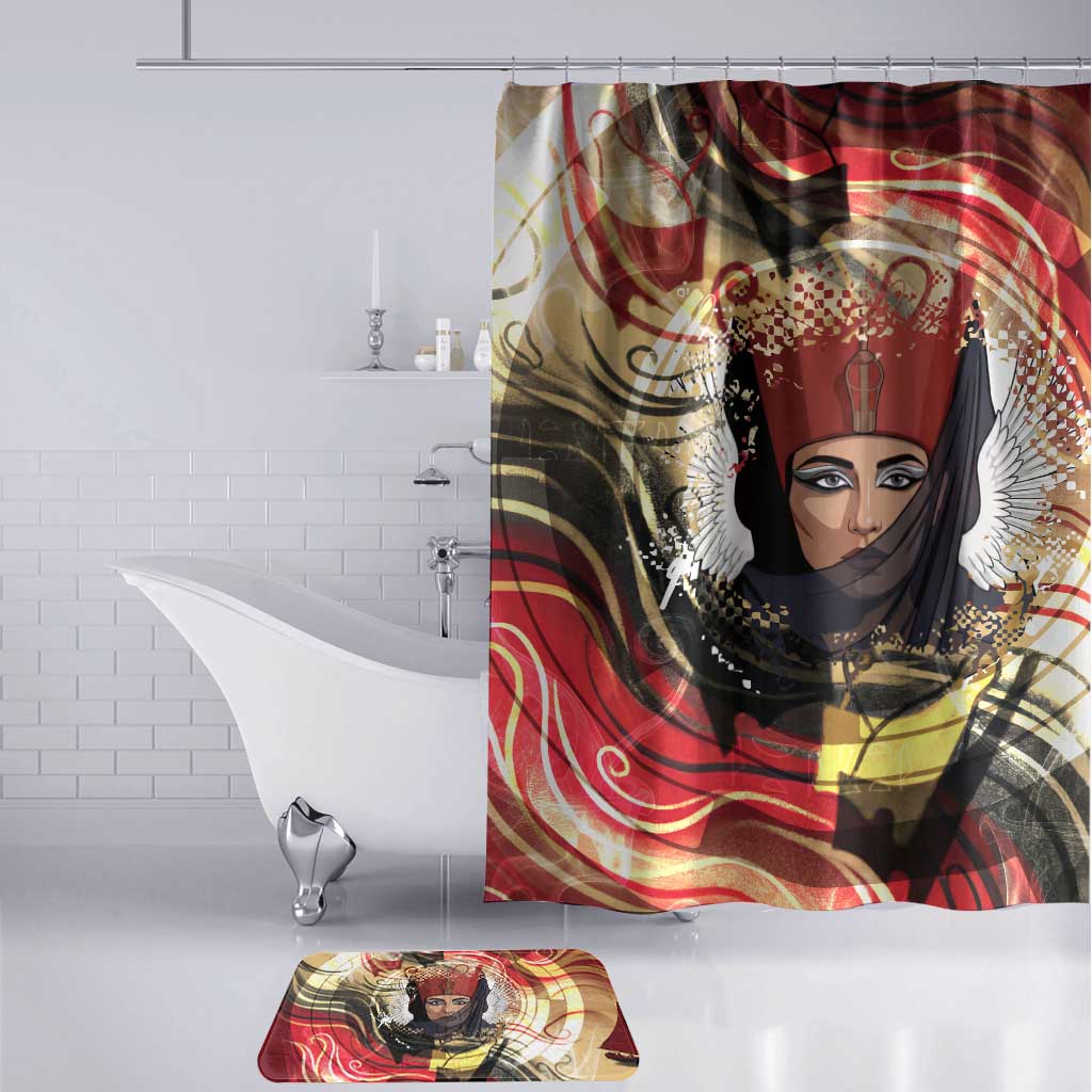 Amunet Bathroom Set with Egyptian Queen Portrait Ancient Mythology