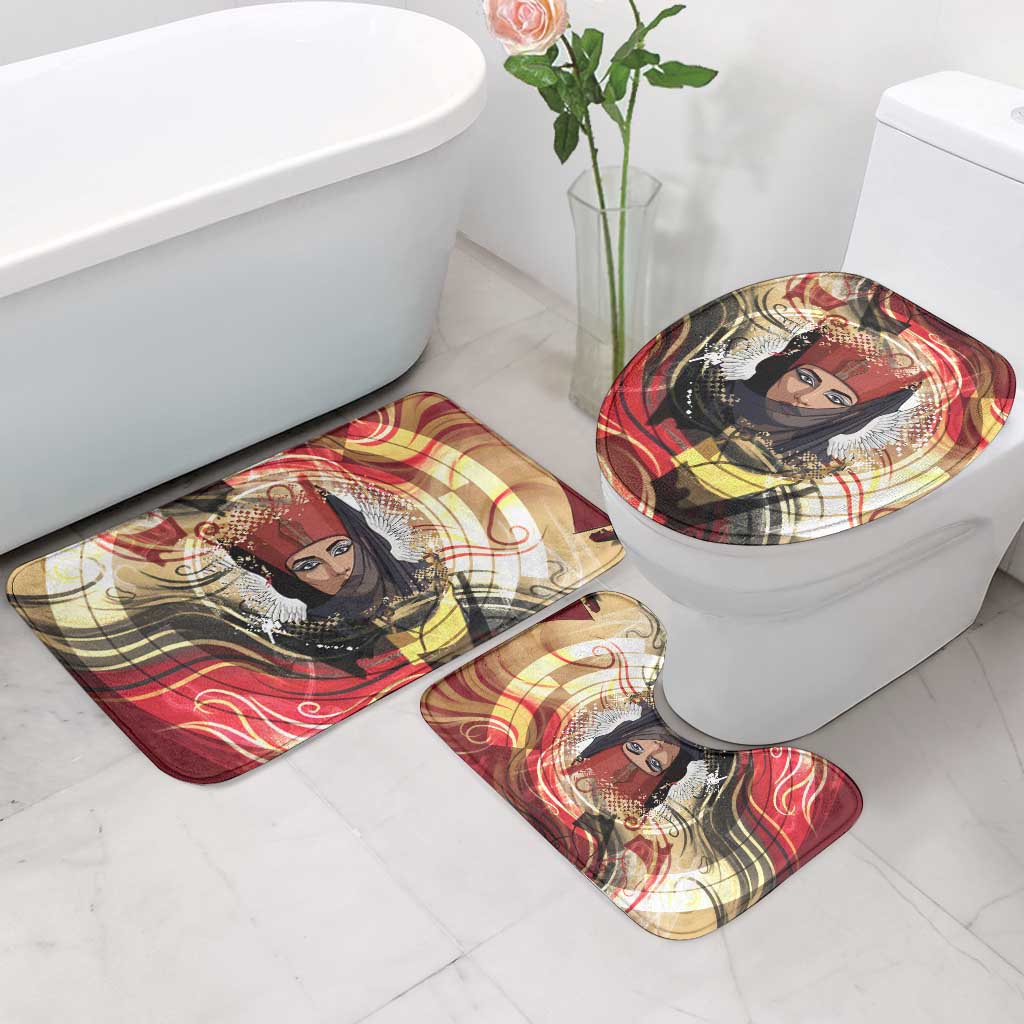 Amunet Bathroom Set with Egyptian Queen Portrait Ancient Mythology