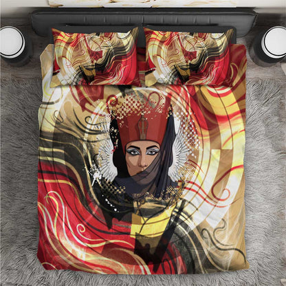 Amunet Bedding Set with Egyptian Queen Portrait Ancient Mythology
