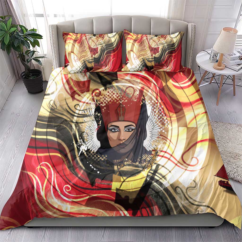Amunet Bedding Set with Egyptian Queen Portrait Ancient Mythology