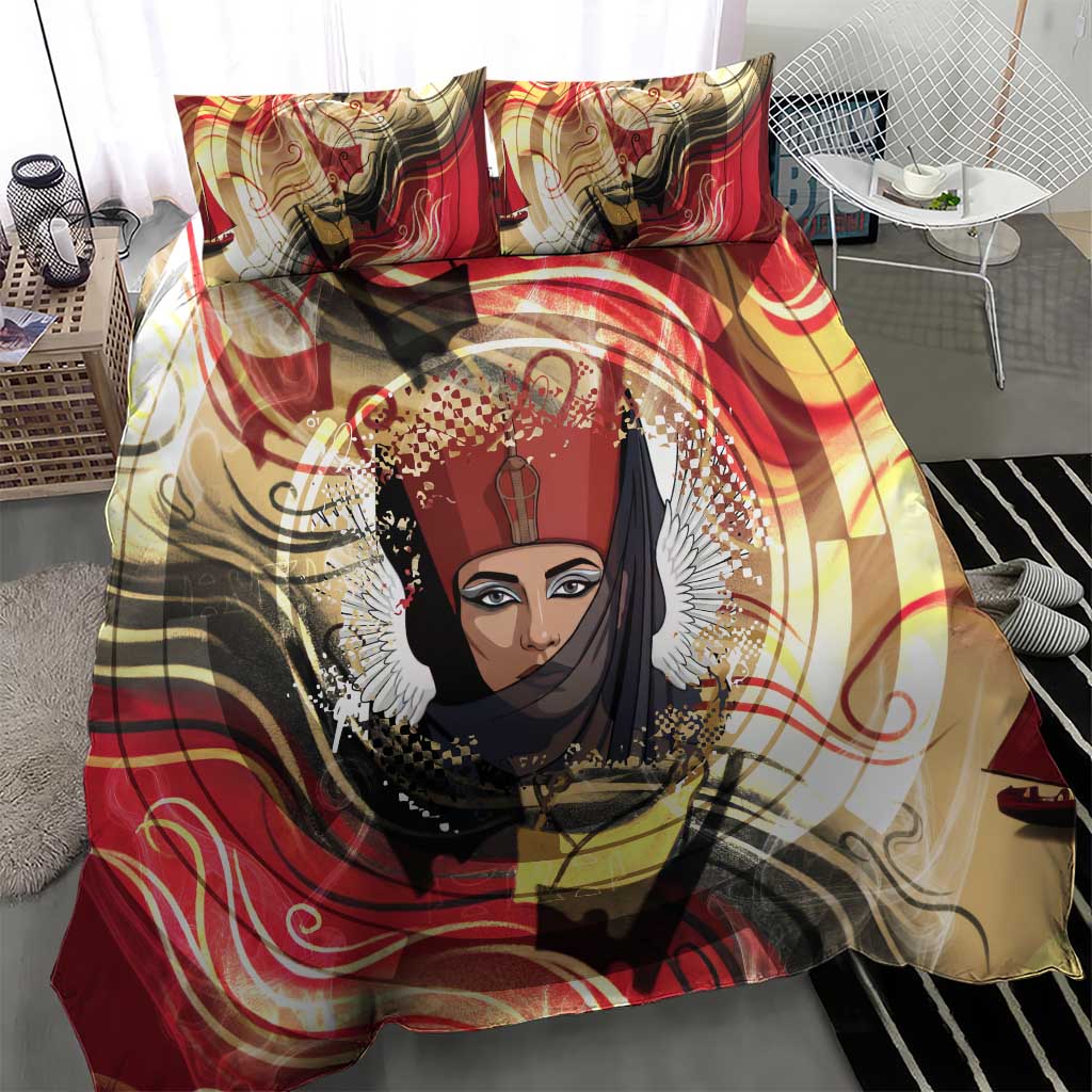 Amunet Bedding Set with Egyptian Queen Portrait Ancient Mythology
