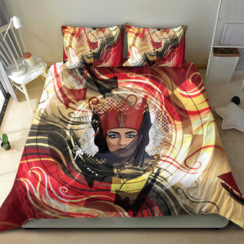 Amunet Bedding Set with Egyptian Queen Portrait Ancient Mythology