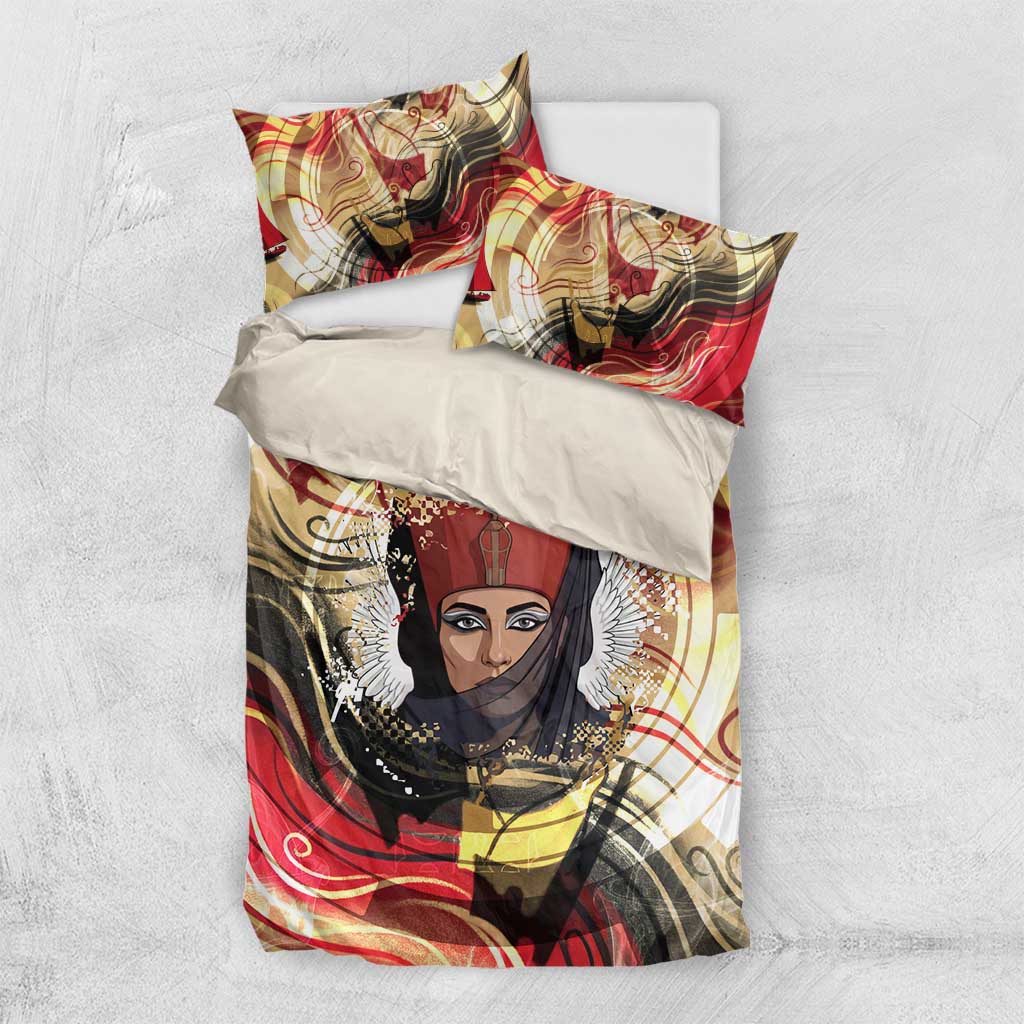 Amunet Bedding Set with Egyptian Queen Portrait Ancient Mythology