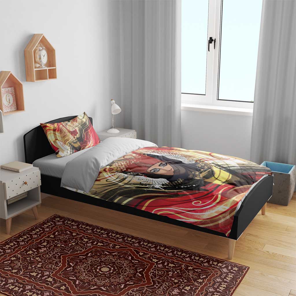 Amunet Bedding Set with Egyptian Queen Portrait Ancient Mythology