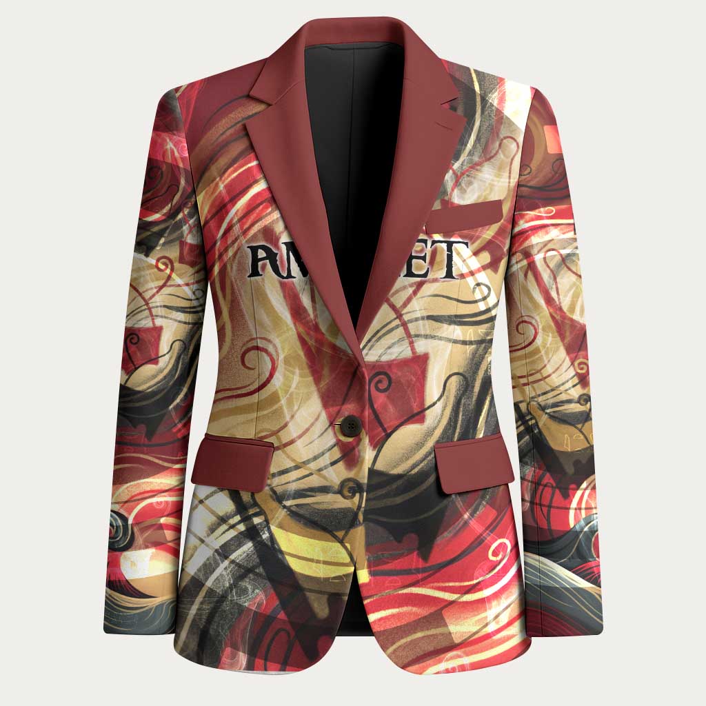 Amunet Blazer with Egyptian Queen Portrait Ancient Mythology
