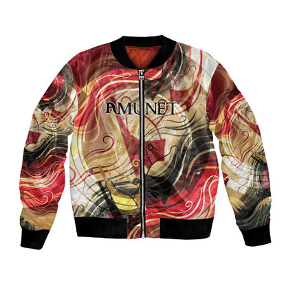Amunet Bomber Jacket with Egyptian Queen Portrait Ancient Mythology
