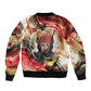 Amunet Bomber Jacket with Egyptian Queen Portrait Ancient Mythology