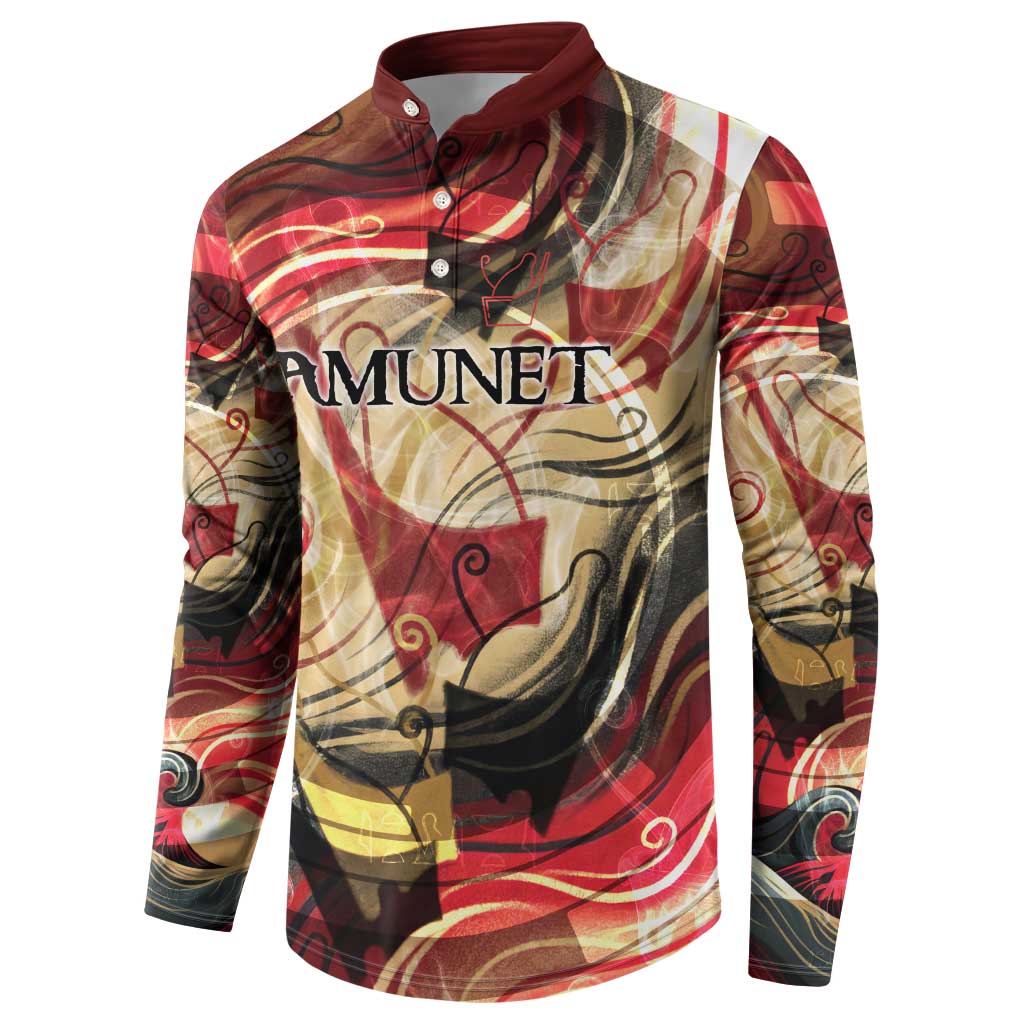 Amunet Button Sweatshirt with Egyptian Queen Portrait Ancient Mythology
