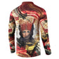 Amunet Button Sweatshirt with Egyptian Queen Portrait Ancient Mythology