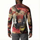 Amunet Button Sweatshirt with Egyptian Queen Portrait Ancient Mythology
