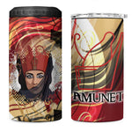 Amunet 4 in 1 Can Cooler Tumbler with Egyptian Queen Portrait Ancient Mythology