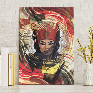 Amunet Canvas Wall Art with Egyptian Queen Portrait Ancient Mythology