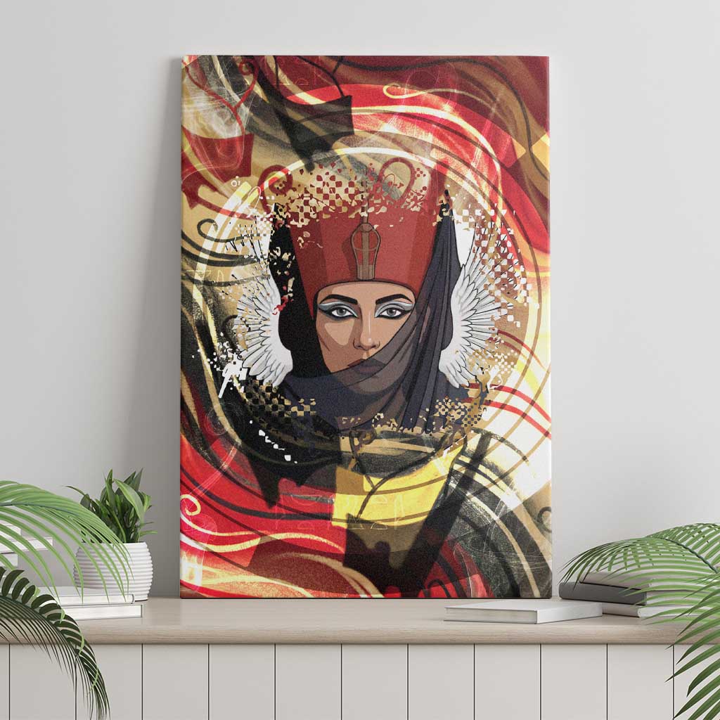 Amunet Canvas Wall Art with Egyptian Queen Portrait Ancient Mythology