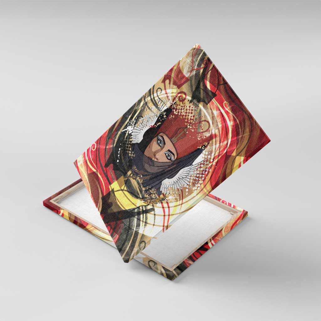 Amunet Canvas Wall Art with Egyptian Queen Portrait Ancient Mythology