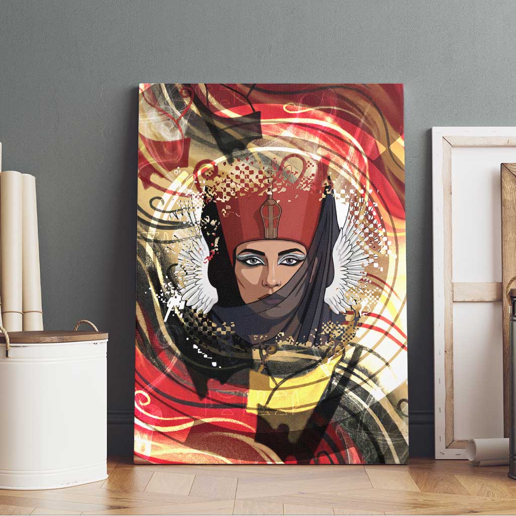 Amunet Canvas Wall Art with Egyptian Queen Portrait Ancient Mythology
